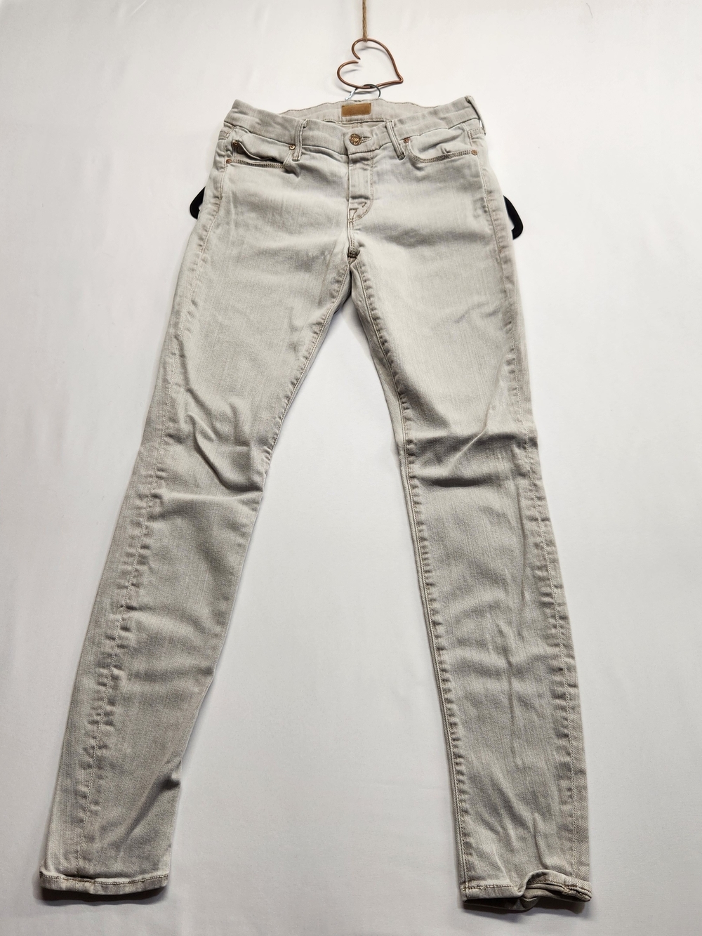 ⭐️MOTHER Denim The Looker Skinny Jeans 28 Driftwood Gray Soft Stretch Low Rise